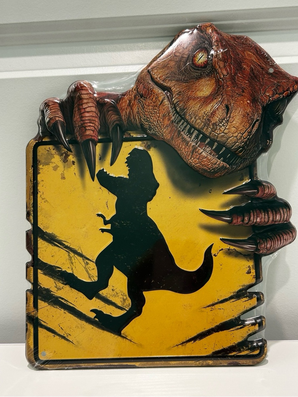 T-Rex Dinosaur 3D Metal Wall Sign 11x13 Jurassic Decor New